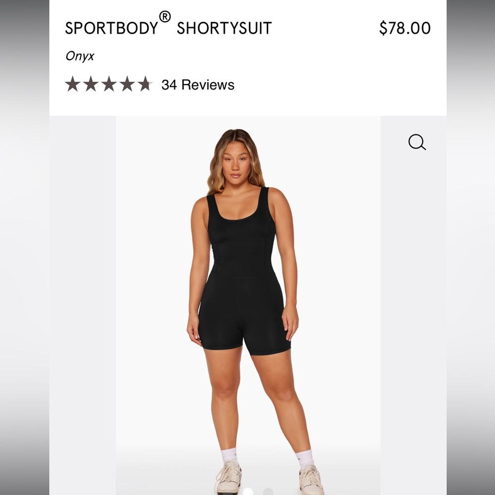 Set Active Sportbody Shortysuit Jumpsuit - Onyx - Size Medium - Never Worn